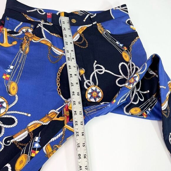 Lauren Ralph Lauren Pants Womens 8 Nautical Rope Coastal ankle preppy straight - Picture 7 of 11